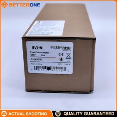 Eaton Bussmann CHM1DIU Modular Fuse Holder, 1 Pole, for 10×38 mm fuses, 30A UL / 32A IEC, 600V UL / 690V IEC, DIN-rail mounting, with status indication, for low-voltage distribution and industrial control protection.