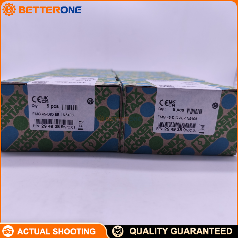 Phoenix Contact EMG45-DIO8E-1N5408 (2949389) diode block, 8 individually wired channels, 1N5408 diodes, 250VAC max operating voltage, 1000V peak reverse voltage per channel, DIN-rail mounting, screw connection—ideal for signal decoupling