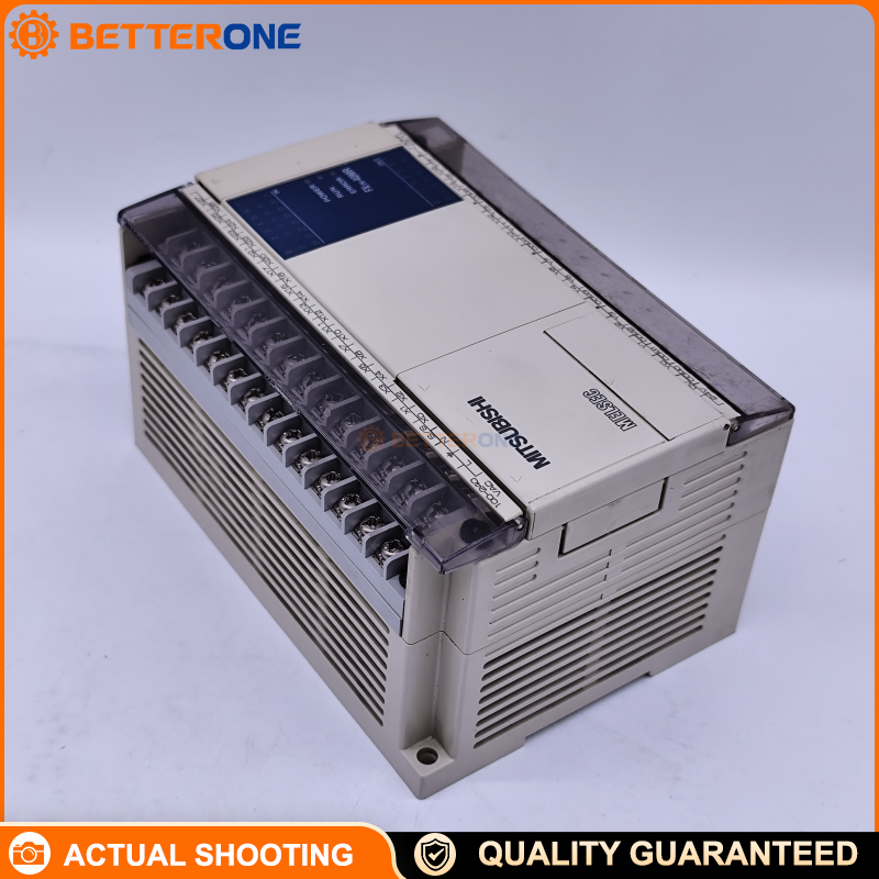 Mitsubishi Electric FX1N-40MR-ES/UL MELSEC-F FX1N PLC CPU, 40 I/O (24DI + 16 relay DO), 100–240VAC power supply, 24VDC sink/source inputs, ideal for machinery control, packaging, conveying, and general industrial automation.