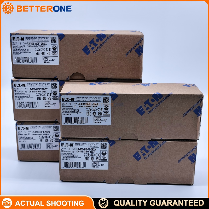 Eaton LS-S02-24DFT-ZBZ-X LS-Titan Safety Interlock Switch, 24VDC, 2NC, positive opening contacts, screw terminals, IP66/IP67, cabinet door interlock safety switch for industrial enclosures and machine guard doors.