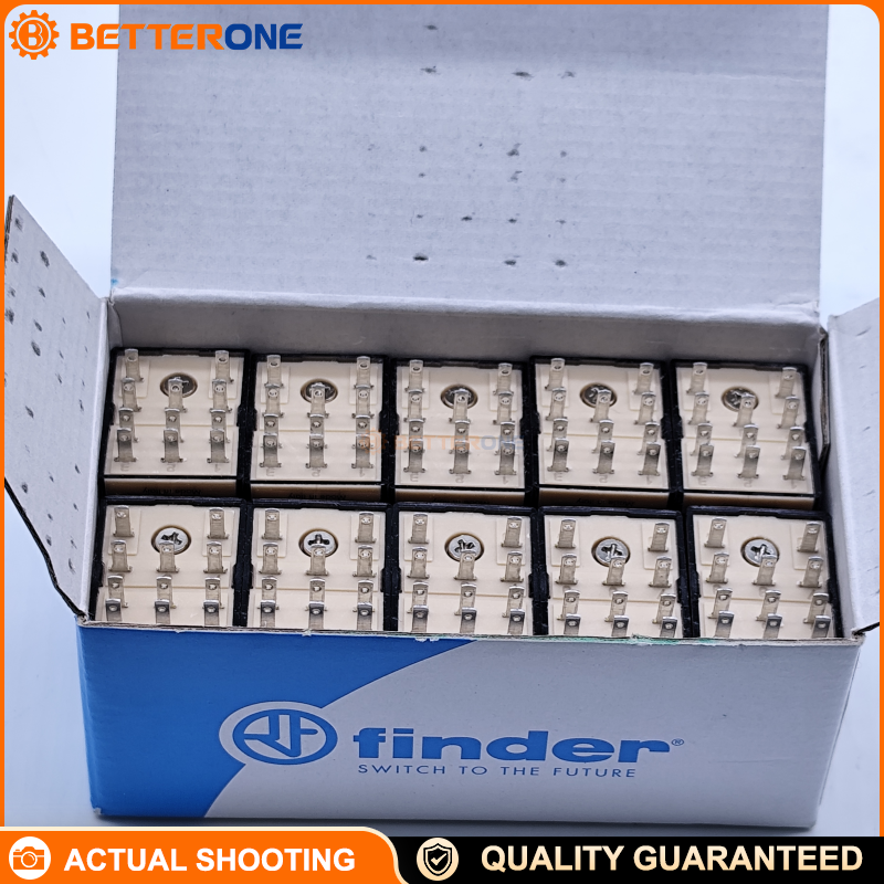 Finder 55.33.8.230 Series 55 General Purpose Plug-In Relay, 3PDT 10A 230V AC Coil for 94 Series Sockets, Industrial Electromechanical Relay for DIN Rail Panel Mount Control Cabinets, Automation Interfaces and Machine Control