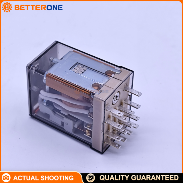 Finder 55.34.8.230 Series 55 General Purpose Plug-In Relay, 4PDT 7A 230V AC Coil for 94 Series Sockets, Industrial Electromechanical Relay for DIN Rail Panel Mount Control Cabinets, Automation Interfaces and Machine Control