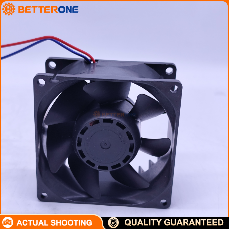 ebm-papst 8214JN DC Axial Compact Fan 80x80x38mm 24VDC Ball Bearing Cooling Fan with 8400 RPM Speed, 132 m3/h Airflow, 55 dB(A) Noise, Wire Leads, Industrial Thermal Management Fan for Control Cabinets, Electronics and Automation Equipment