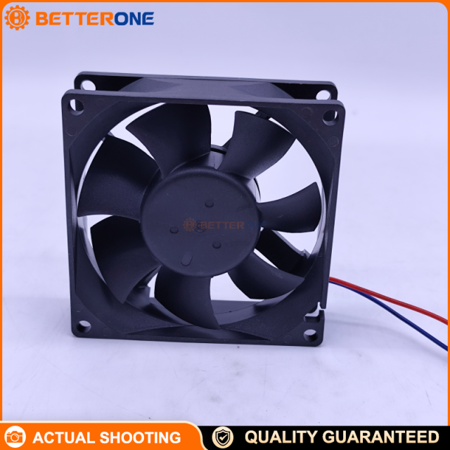 ebm-papst 8414NL 8400N DC Axial Compact Fan 80x80x25mm 24VDC Ball Bearing Cooling Fan with 19.4 CFM Airflow, 1500 RPM, 17 dBA Noise, 2 Wire Leads for Industrial Control Cabinets, Electronics Cooling and Automation Equipment