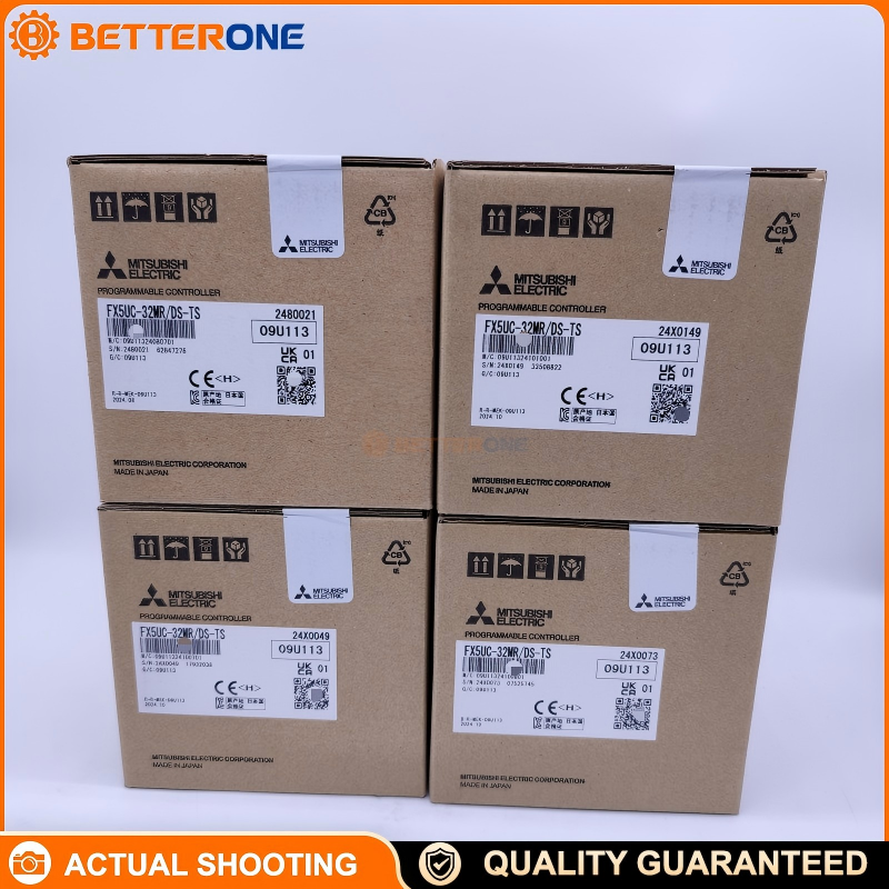 Mitsubishi Electric FX5UC-32MR/DS-TS MELSEC iQ-F Compact PLC CPU Module with 32 Built-In I/O, 16 DC Sink/Source Inputs, 16 Relay Outputs, Ethernet, RS-485, High-Speed Counter, Spring Clamp Terminal for Industrial Automation Control