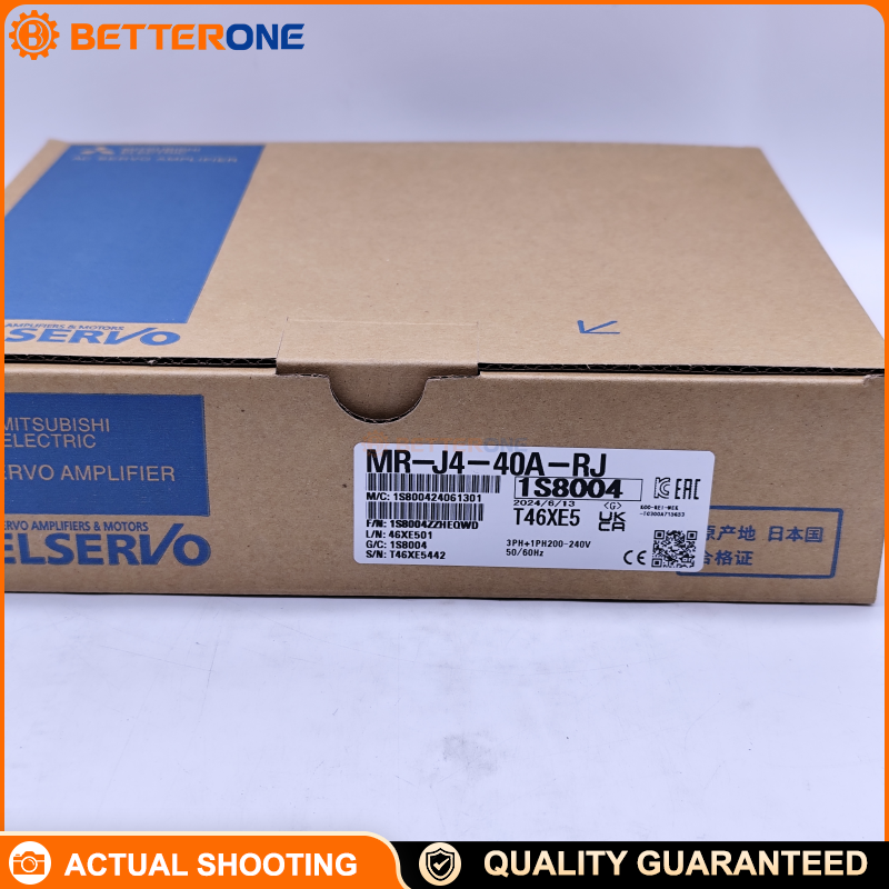 Mitsubishi Electric MR-J4-40A-RJ MELSERVO-J4 Servo Amplifier 0.4kW 200V General-Purpose AC Servo Drive with Built-In Dynamic Brake and Regenerative Resistor, Safety Unit Compatibility, Motion Control for Automation Equipment