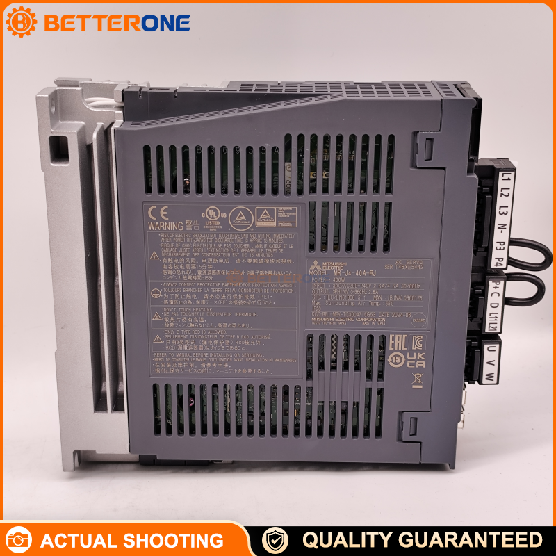 Mitsubishi Electric MR-J4-40A-RJ MELSERVO-J4 Servo Amplifier 0.4kW 200V General-Purpose AC Servo Drive with Built-In Dynamic Brake and Regenerative Resistor, Safety Unit Compatibility, Motion Control for Automation Equipment