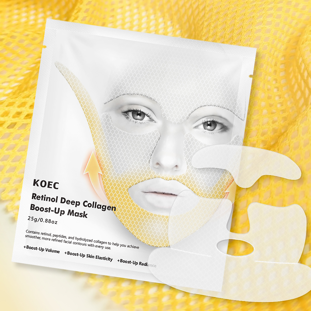 Deep Collagen Retinol Boost-up Mask (4 pack) | INNOVATION LIFTS ENTIRE FACE WITH BOTOX-INSPIRED PEPTIDES