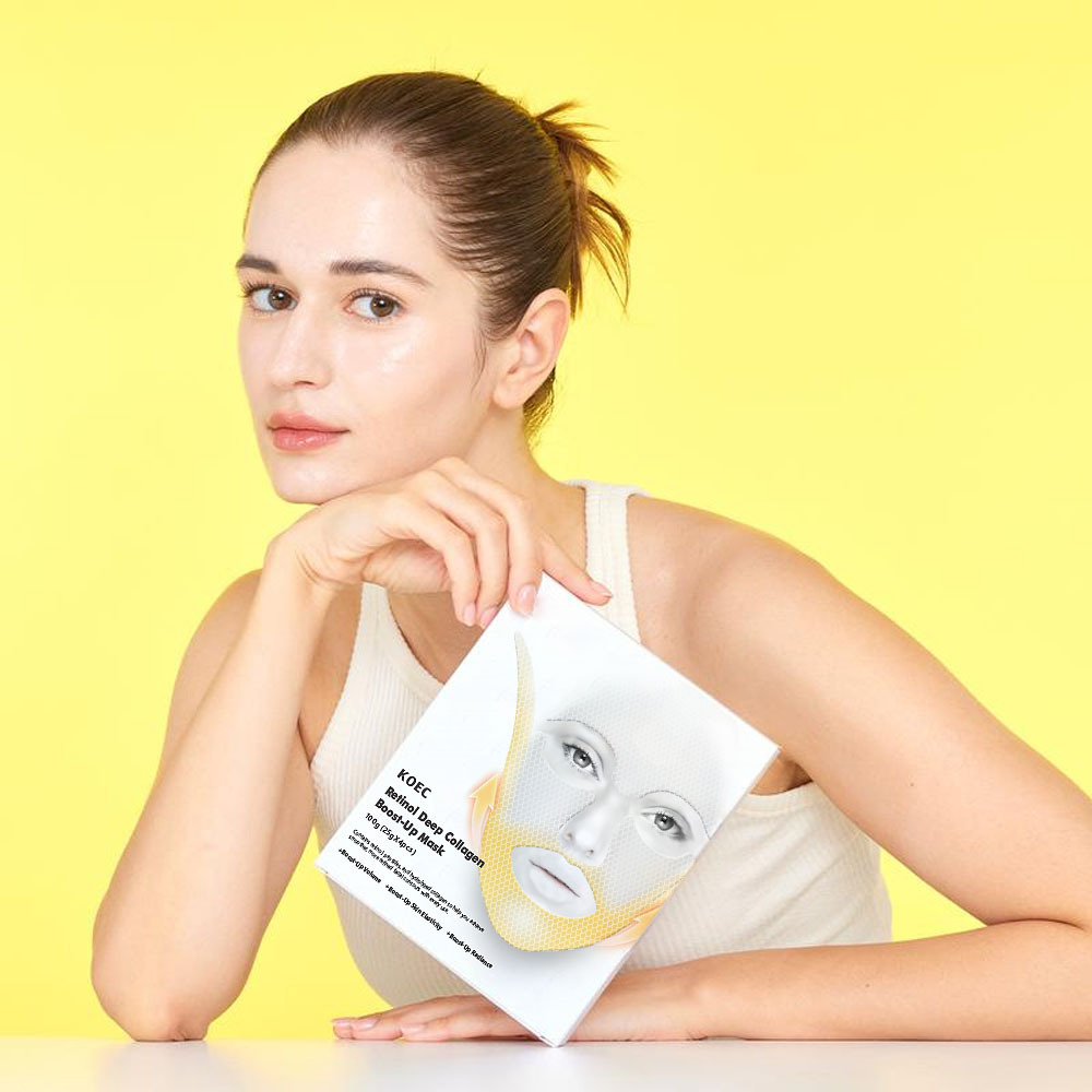 Deep Collagen Retinol Boost-up Mask (4 pack) | INNOVATION LIFTS ENTIRE FACE WITH BOTOX-INSPIRED PEPTIDES