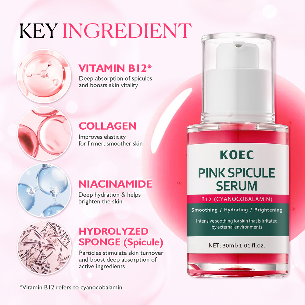 Cemenrete Cyano Pink Spicule Serum | Pore tightening, Brightening, Moisturizing, Wrinkles |  1.01 fl.oz.