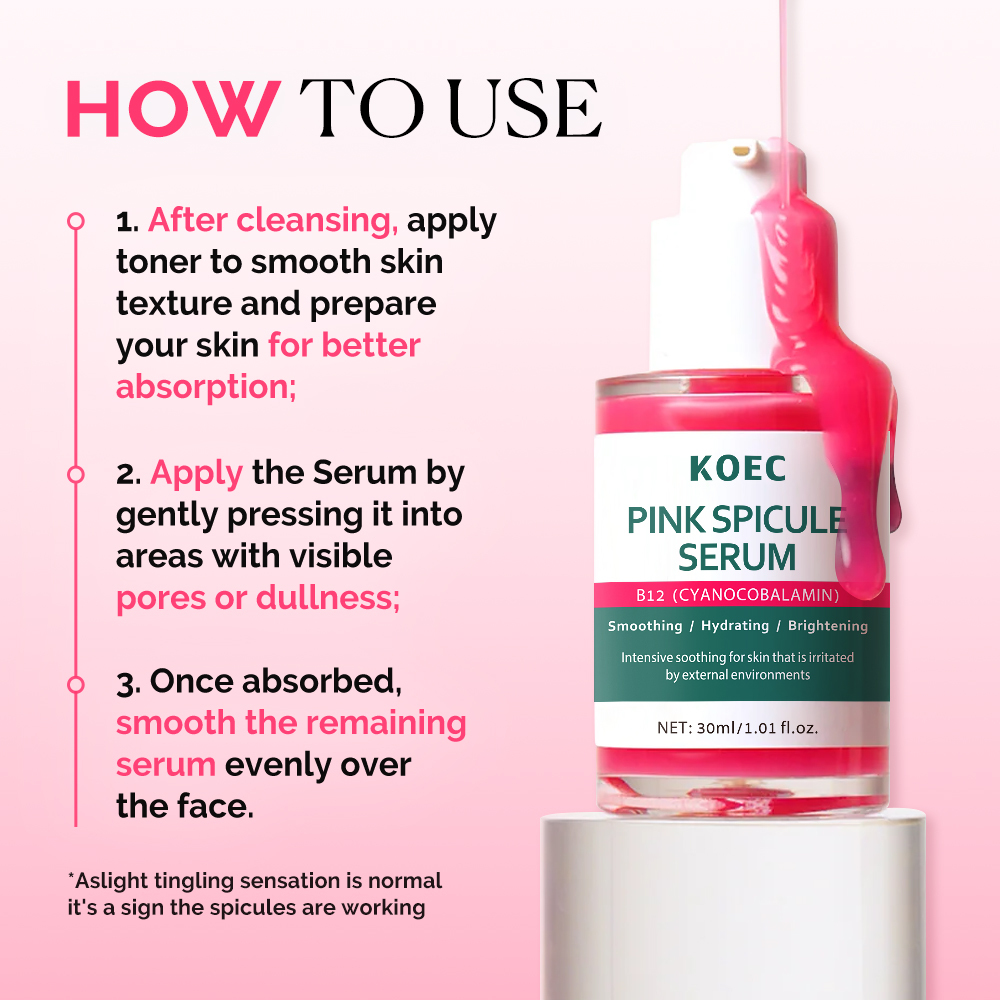 Cemenrete Cyano Pink Spicule Serum | Pore tightening, Brightening, Moisturizing, Wrinkles |  1.01 fl.oz.
