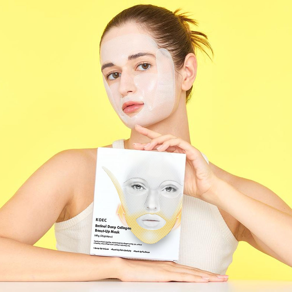 Deep Collagen Retinol Boost-up Mask (4 pack) | INNOVATION LIFTS ENTIRE FACE WITH BOTOX-INSPIRED PEPTIDES