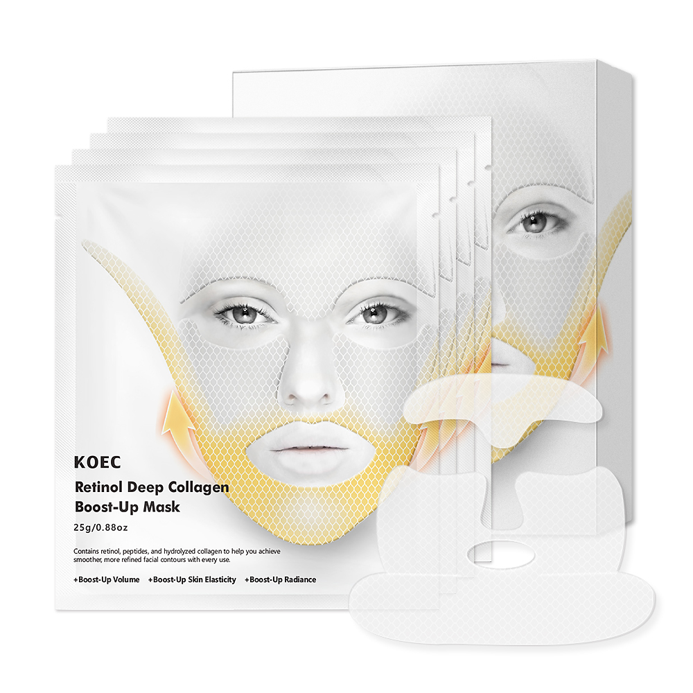 Deep Collagen Retinol Boost-up Mask (4 pack) | INNOVATION LIFTS ENTIRE FACE WITH BOTOX-INSPIRED PEPTIDES