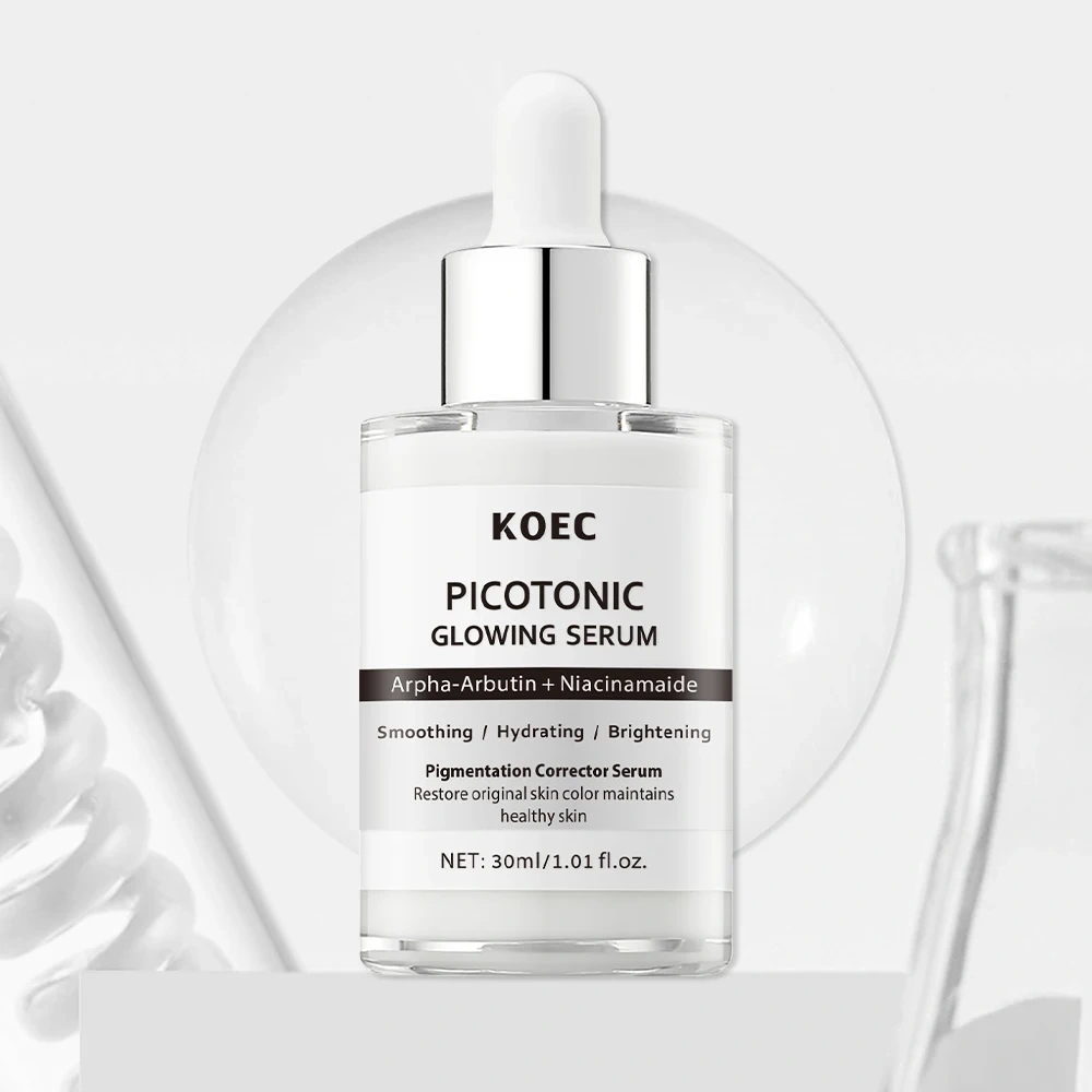 Pink Spicule Serum & Picotonic Shot Ampoule Private Label , KOEC Pore & Spot Care Set for Shrinks Pores & Fades Blemish Marks