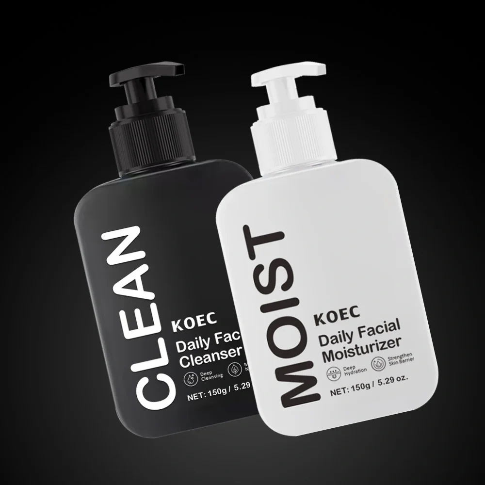 Men Facial Cleanser and Face Moisturizer 150g Skin Care Set Wholesale, Hydrating Face Cream & Face Wash for All Skin Types