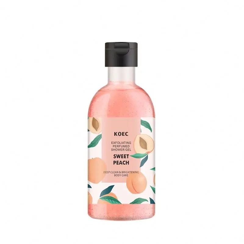 KOEC Organic Peach Amino Skin Care Body Wash Brightening Exfoliating Shower Gel
