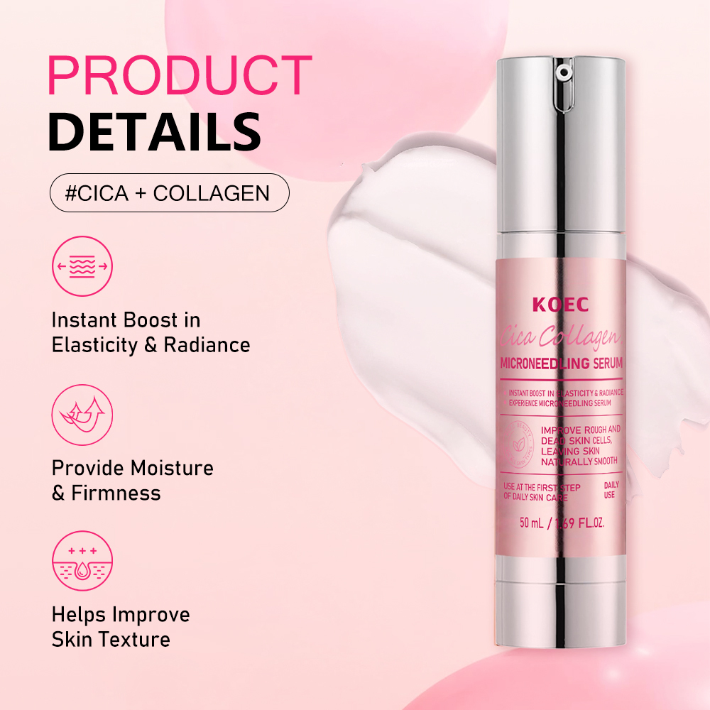 Skincare Centella Asiatica & Collagen Micro Needle Serum, Hydrating Essence for Face, Moisturizing Skin Care Solution