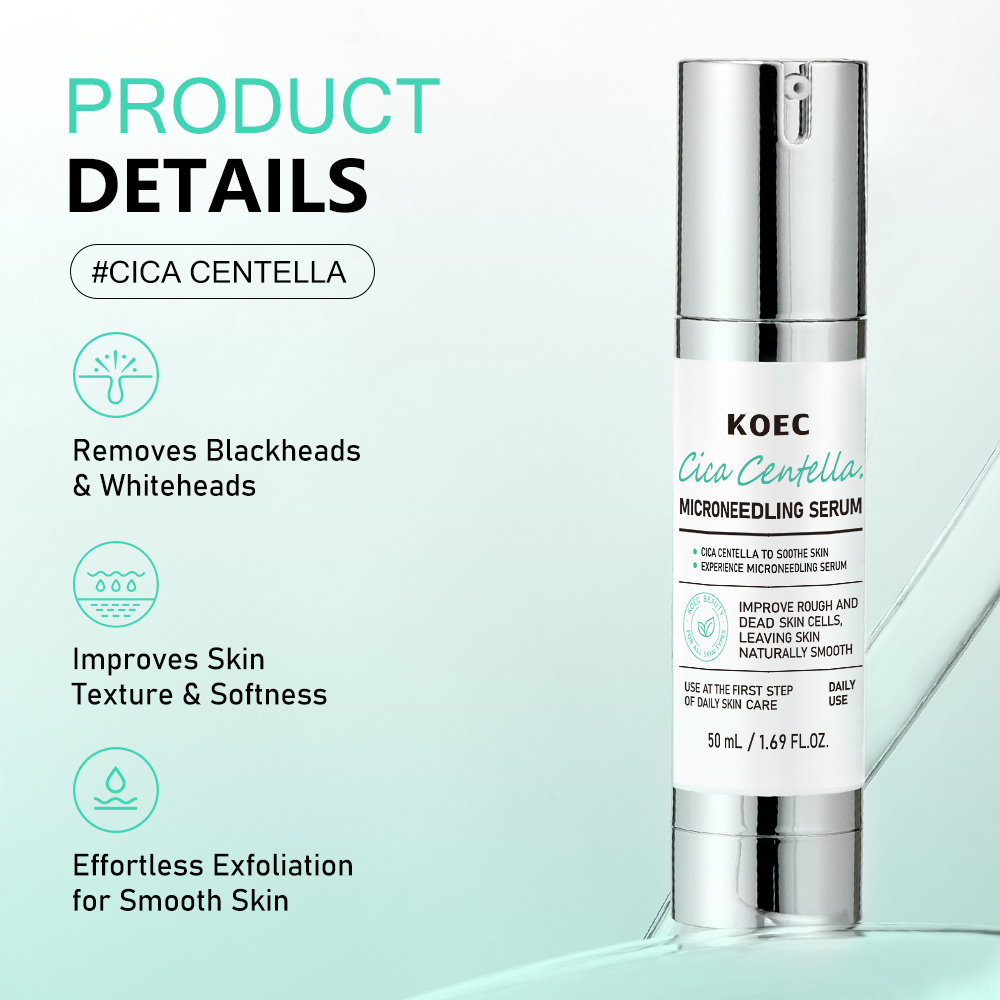 Skincare Centella Asiatica Micro Needle Serum, Anti-Inflammatory & Soothing Formula, for Sensitive Skin & Acne-Prone Areas
