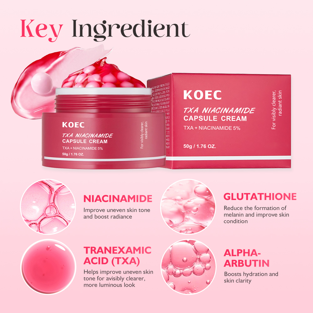 Niacinamide Capsule Moisturizing Cream, Deep Hydration & Moisture Locking, Nourishing Skin Care Solution for Women & Men
