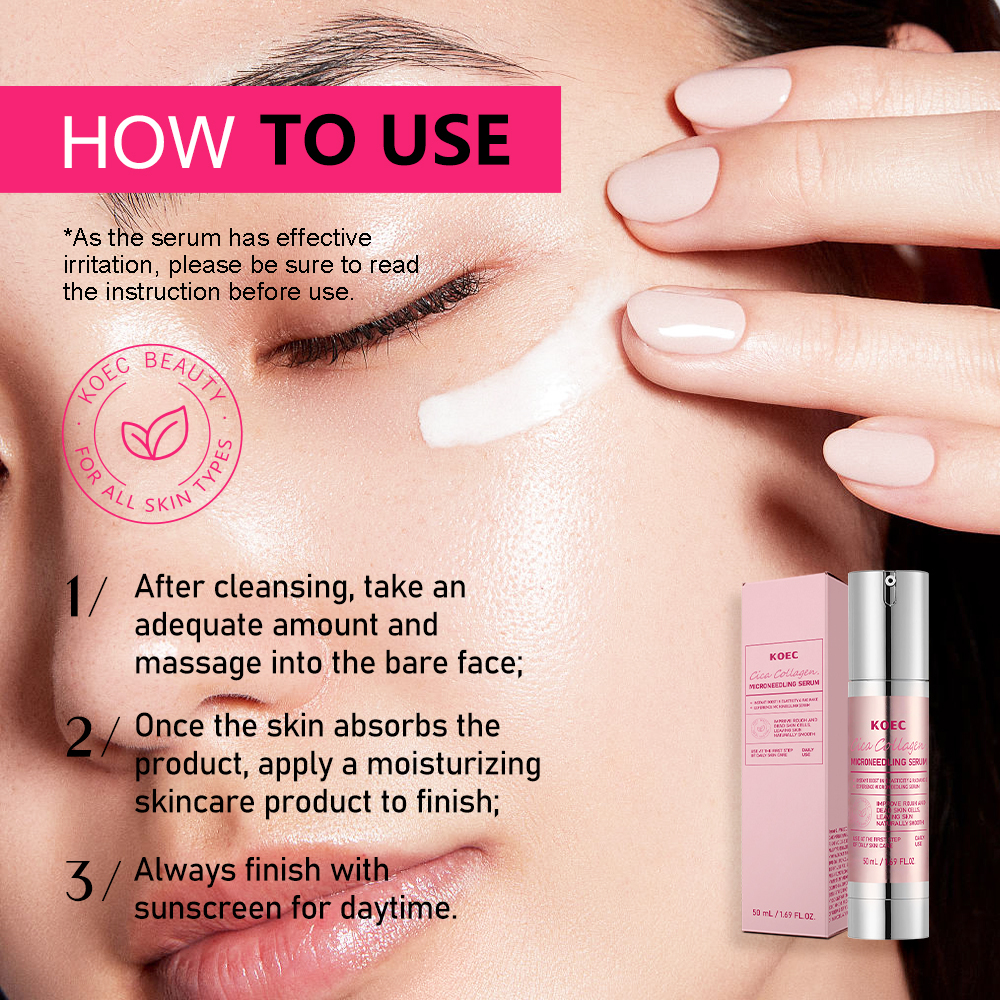 Skincare Centella Asiatica & Collagen Micro Needle Serum, Hydrating Essence for Face, Moisturizing Skin Care Solution