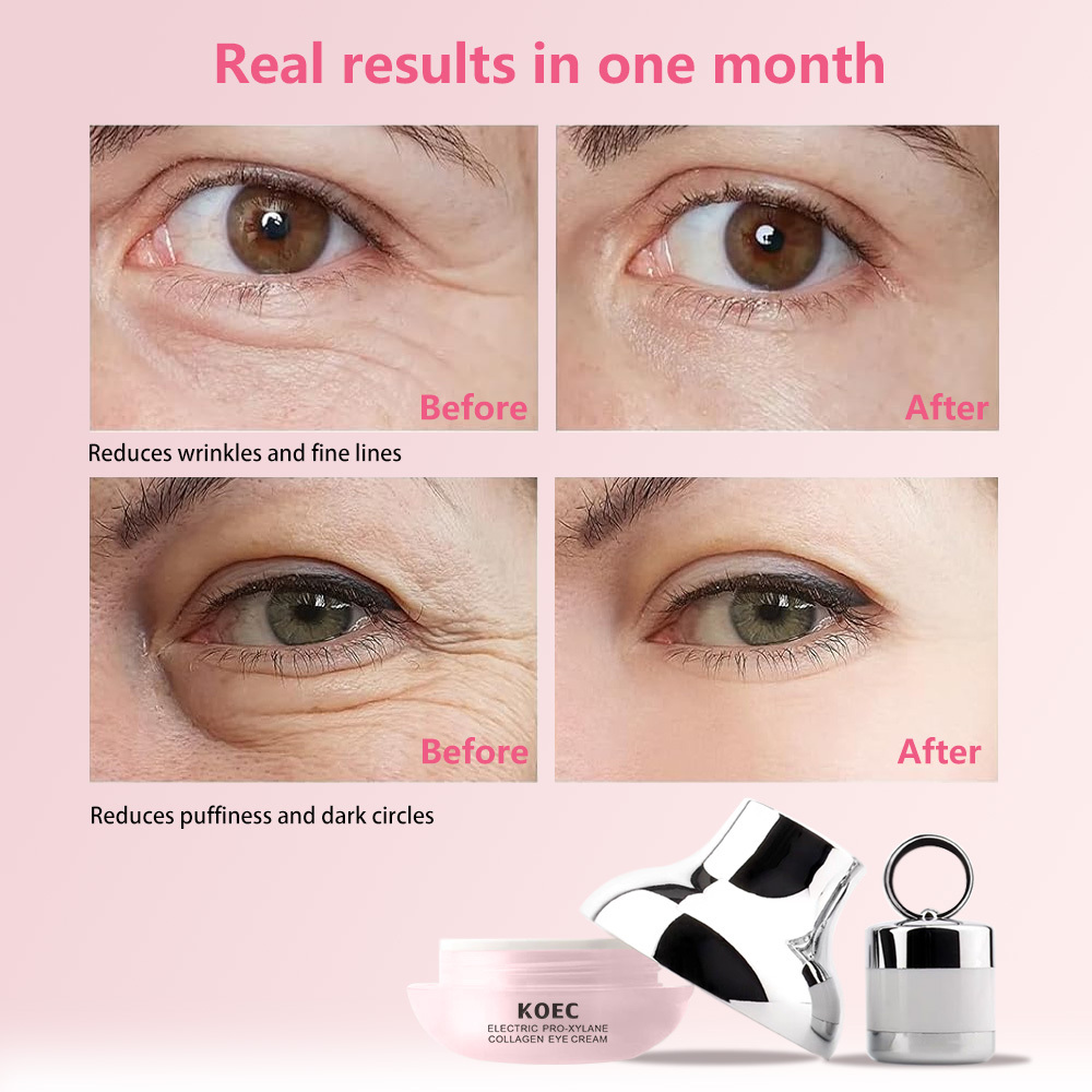 Collagen Peptide Electric Eye Cream for Hydration and Firming, Moisturizing Serum to Reduce Fine Lines and Revitalize Eyes