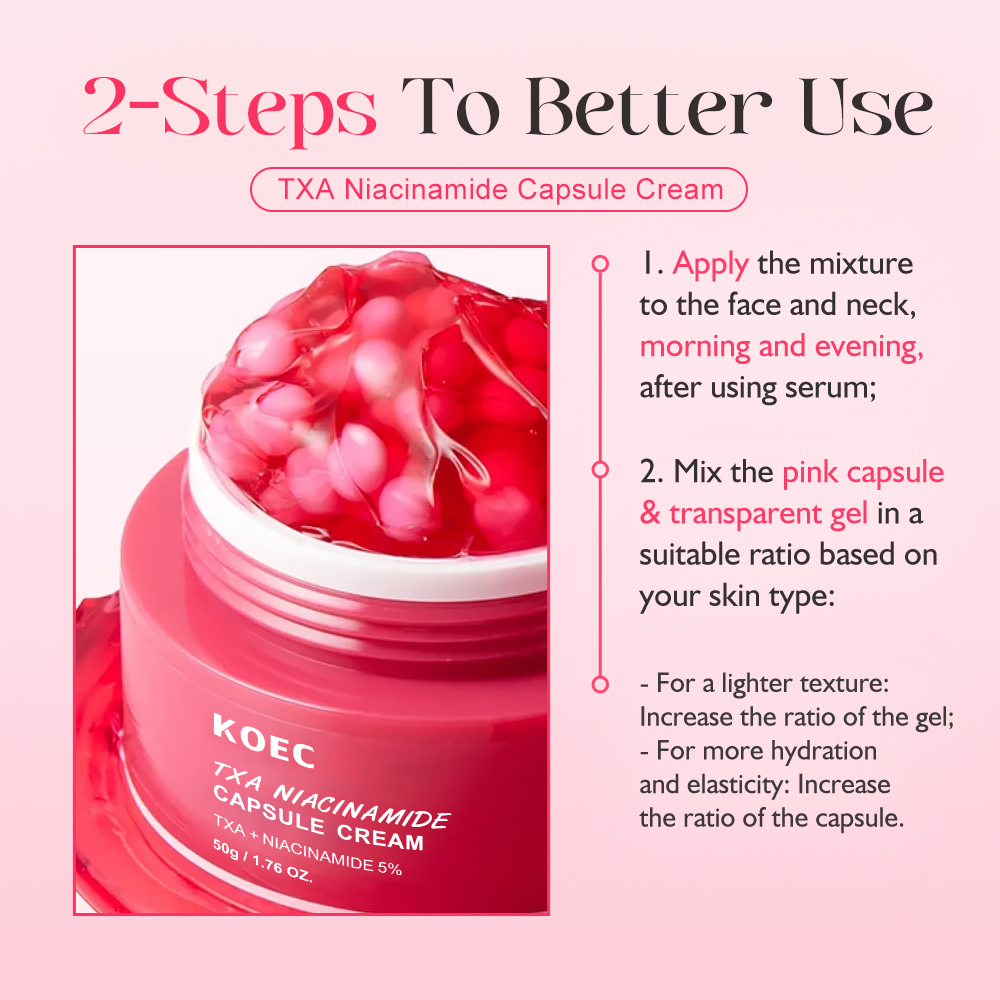 Niacinamide Capsule Moisturizing Cream, Deep Hydration & Moisture Locking, Nourishing Skin Care Solution for Women & Men