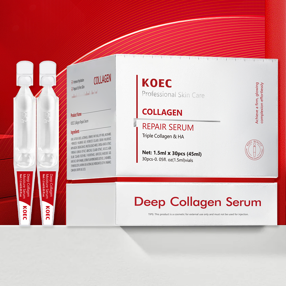 Triple Collagen & HA Serum,Ultra-Hydrating Repair Serum,Single-Use Vials Deep Collagen Serum Skincare Hyaluronic Acid