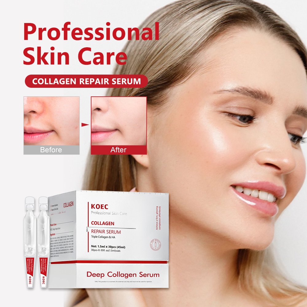 Triple Collagen & HA Serum,Ultra-Hydrating Repair Serum,Single-Use Vials Deep Collagen Serum Skincare Hyaluronic Acid