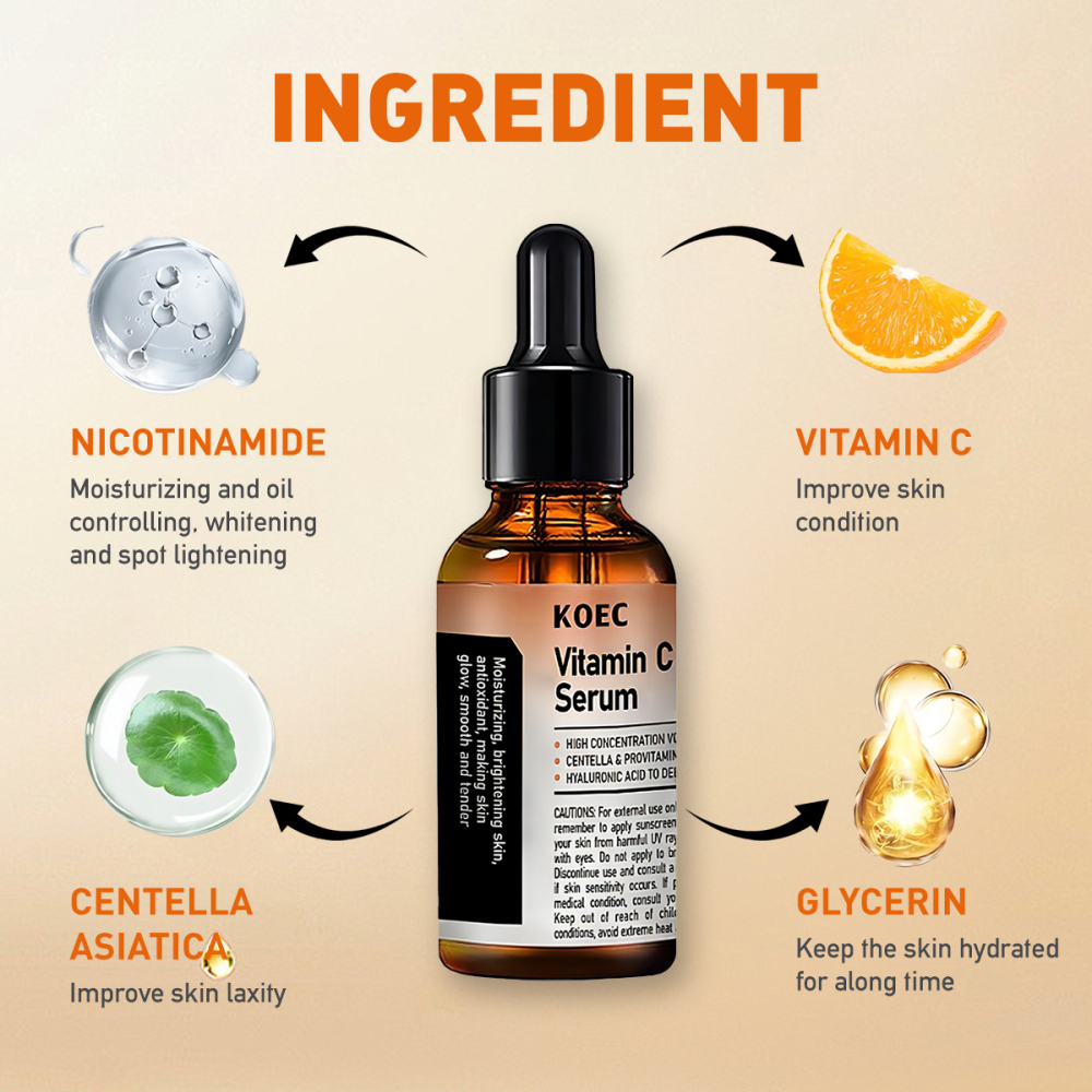 Moisturizing Cream+ Vitamin C Facial Serum+Cleanser Skincare Set, Comfortable Skin Repair, Hydrating Vitamin C