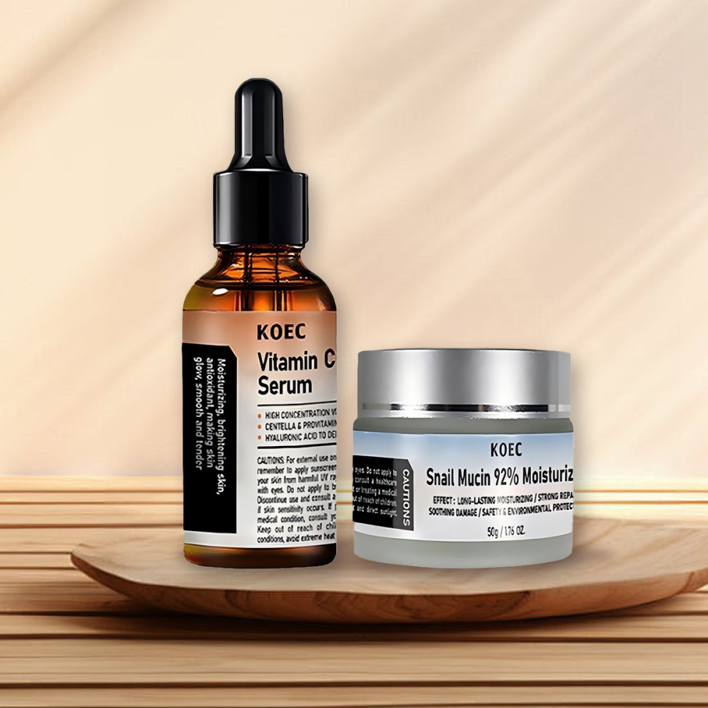 Moisturizing Cream+ Vitamin C Facial Serum+Cleanser Skincare Set, Comfortable Skin Repair, Hydrating Vitamin C