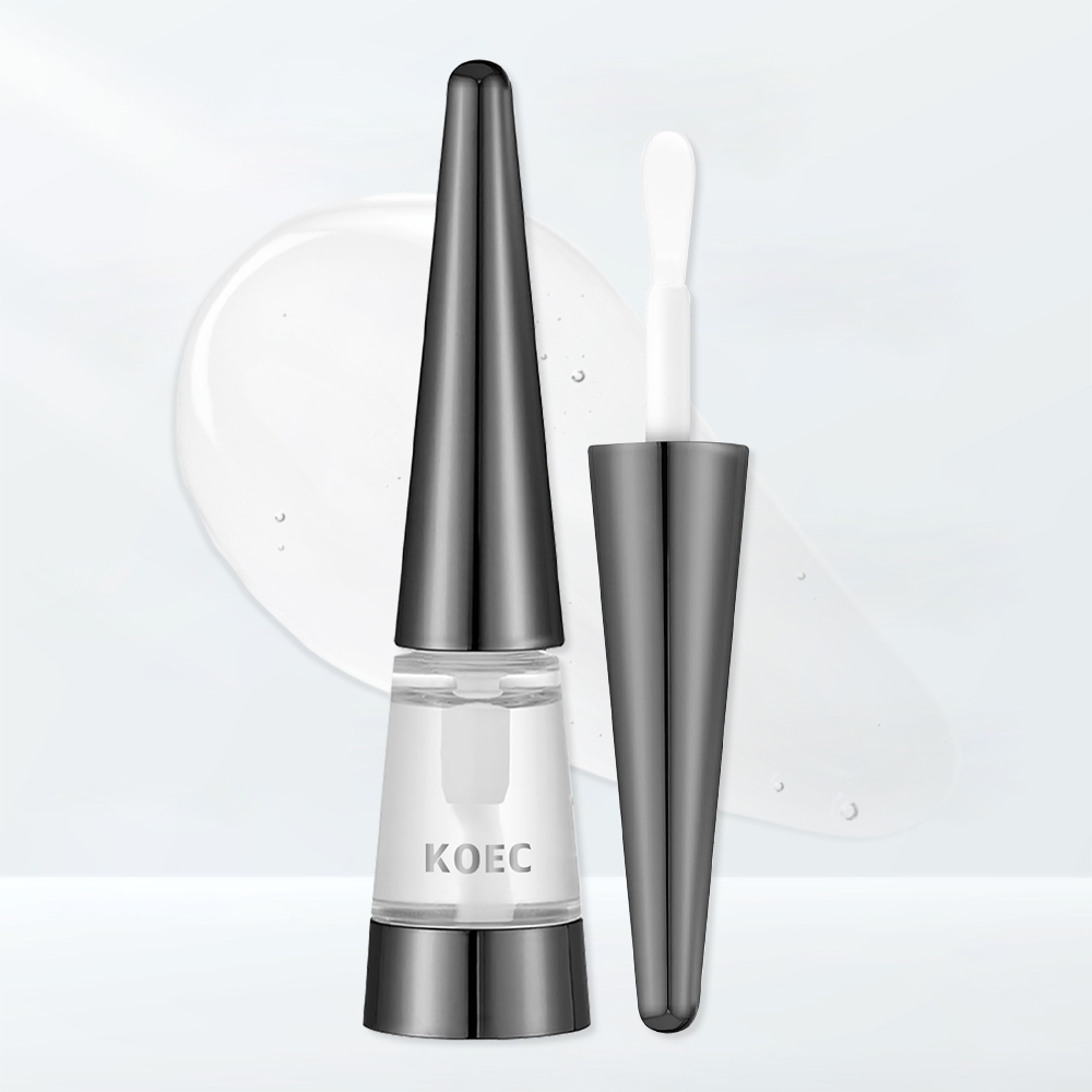 Black/Silver Transparent Lip Oil, Moisturizing Glossy Lip Balm, Hydrating Lip Care, Plumping Effect, Long-Lasting Shine