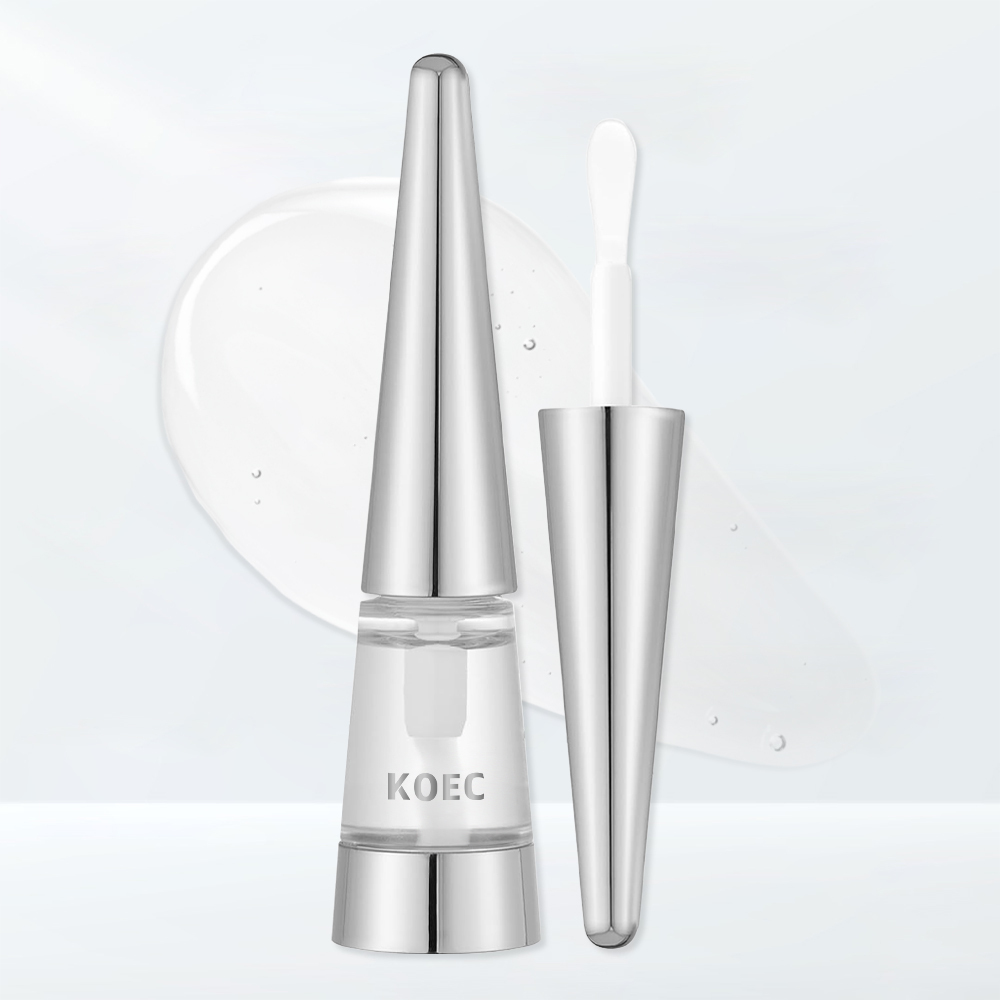 Black/Silver Transparent Lip Oil, Moisturizing Glossy Lip Balm, Hydrating Lip Care, Plumping Effect, Long-Lasting Shine