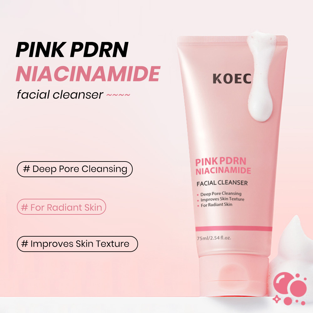 PDRN Niacinamide Silk Wash Cleanser, Hydrating &Moisturizing Face Wash, Deep Cleaning Skin Care Creamfor Daily Use