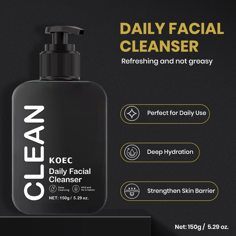 Men Facial Cleanser and Face Moisturizer 150g Skin Care Set Wholesale, Hydrating Face Cream & Face Wash for All Skin Types