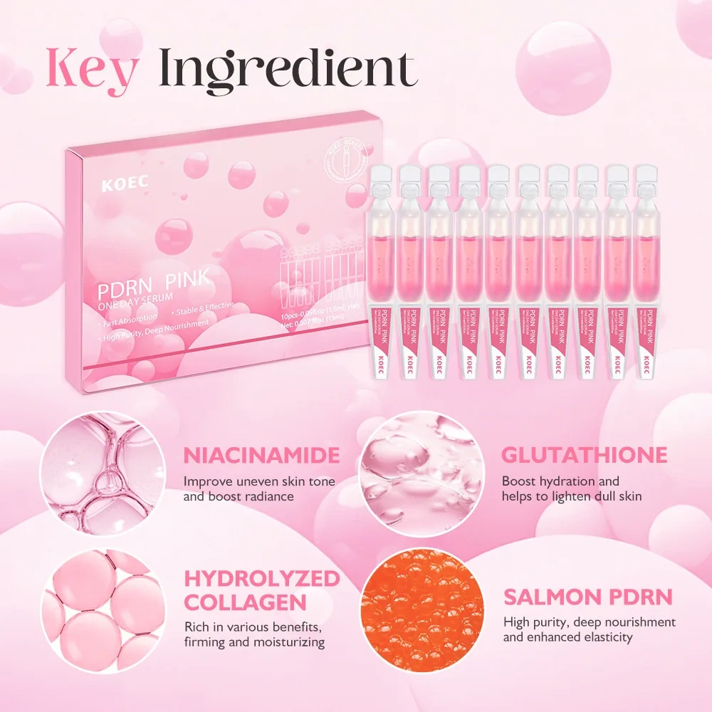 Hot Wholesale Customized Koec 10 Counts Hydrating PRRN Peptide Serum Anti-Aging Secondary Facial Korean Skin Care Products