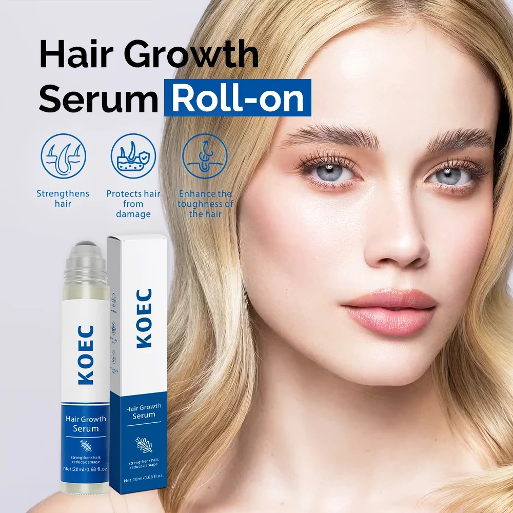 Rosemary Hair Growth Serum Roll on 20 ml Reduces Hair Fall for Hair Density Advanced Herbel Essential Oil Scalp Treatment OEM