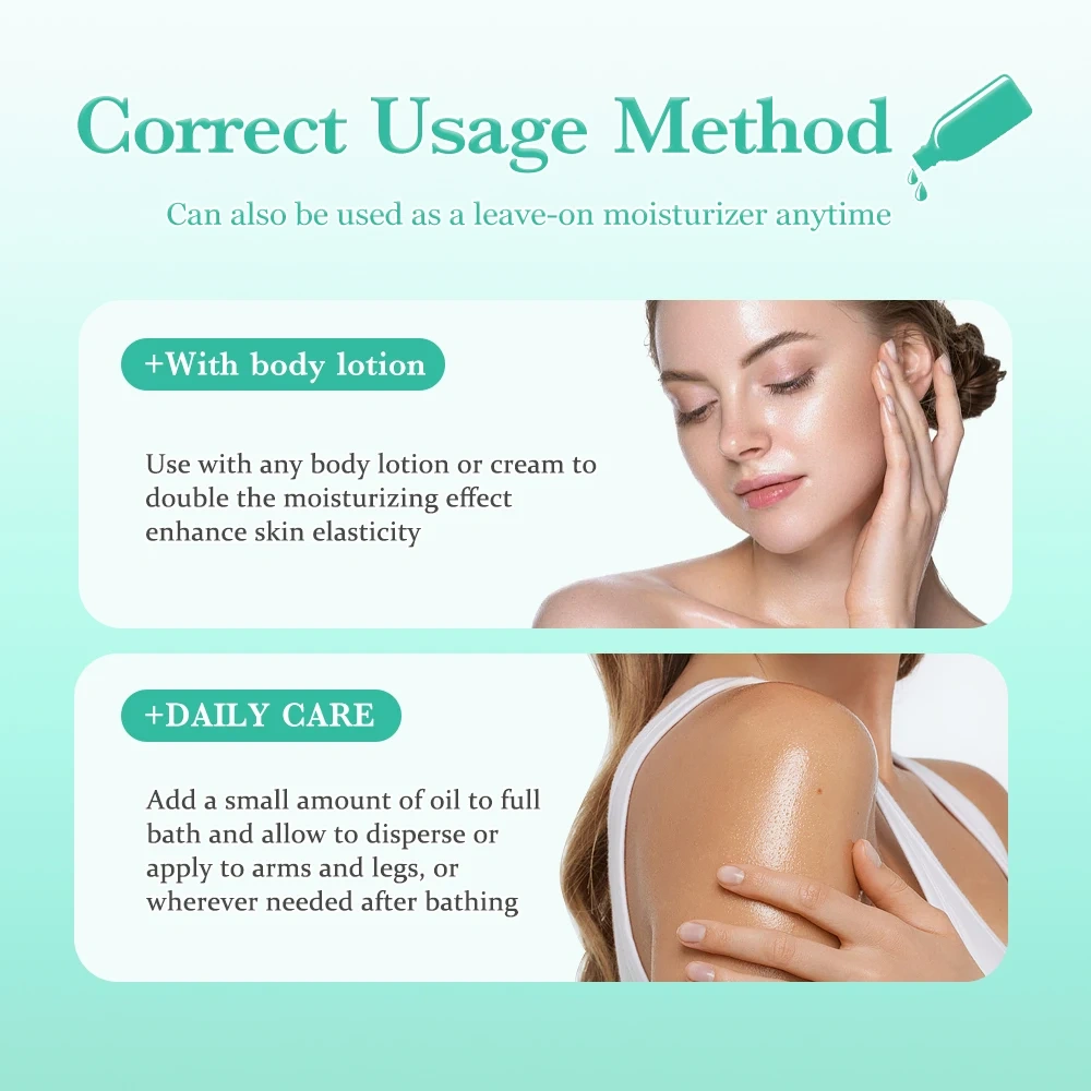 Emollient Bath Oil 100ml for Skin Deep Hydration Soften Smooth Skin Can Be Used As Leave-On Moisturizer Relax & Rejuvenate OEM
