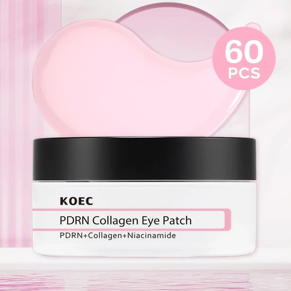 PDRN Collagen Eye Patch Peptide Under Eye Patches 60 Firming  Hydrating Mask for Puffy Eyes Dark Circles Wrinkles Fine Lines