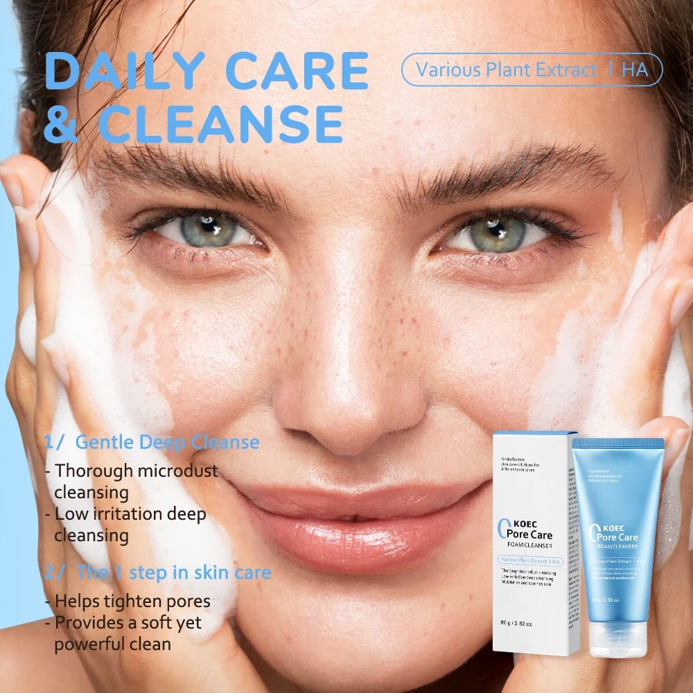 KOEC Zero Foam Cleanser 120g for Sensitive Skin Sebum Control Blackhead Removal Skincare Facial Cosmetics Private Label