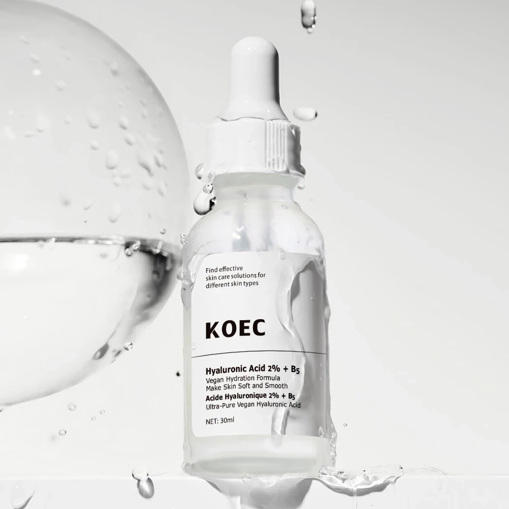 Hyaluronic Acid + B5 Face Serum 30ML for Women Smoothing Hydrating Repair Moisturize Skin Beauty Essence Wholesale OEM