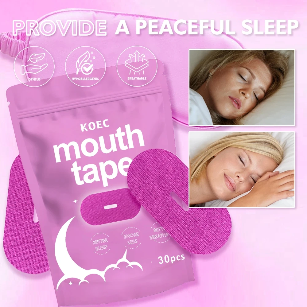 Sleep Mouth Type KOEC Rejuvenating Sleepiness Deep Sleeping Mouth Tape for Sleep Apnea Breathing Accept Customize Private Label