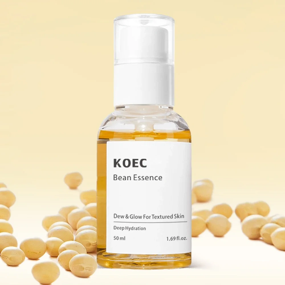 Bean Essence Exfoliating Hydrating Skin Care Glass Hyaluronic Acid Serum Bright Dull Soothing for Irritated Uneven Skin Tone