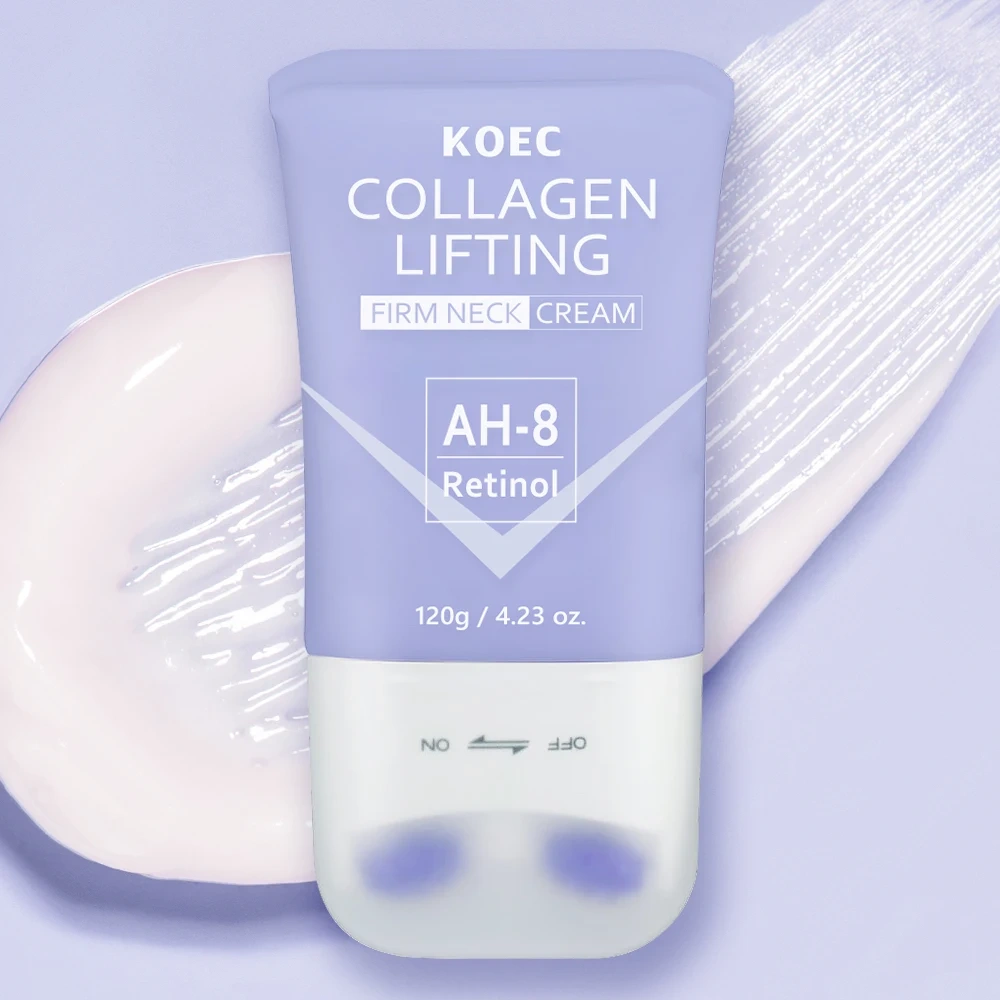 Collagen Retinol Neck Firming Cream,Roller Lifting AH-8 Neck&Face Cream, Anti-Aging Daily Skin Care Moisturizer Wholesale OEM