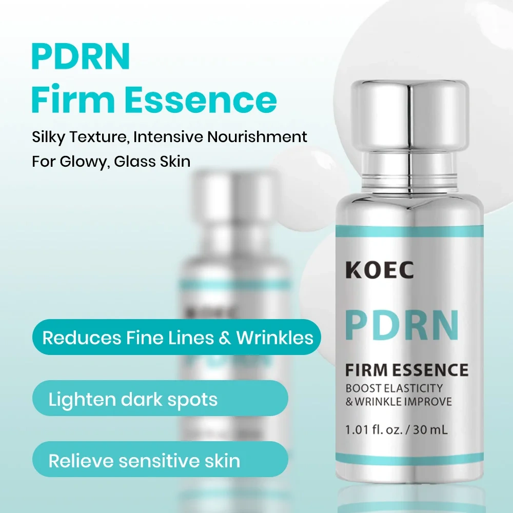 PDRN 100 Firm Essence 30ml Boost Elasticity &Wrinkle Improve Vegan PDRN Skin Restoration & Plumping Fine Lines Korean Skincare