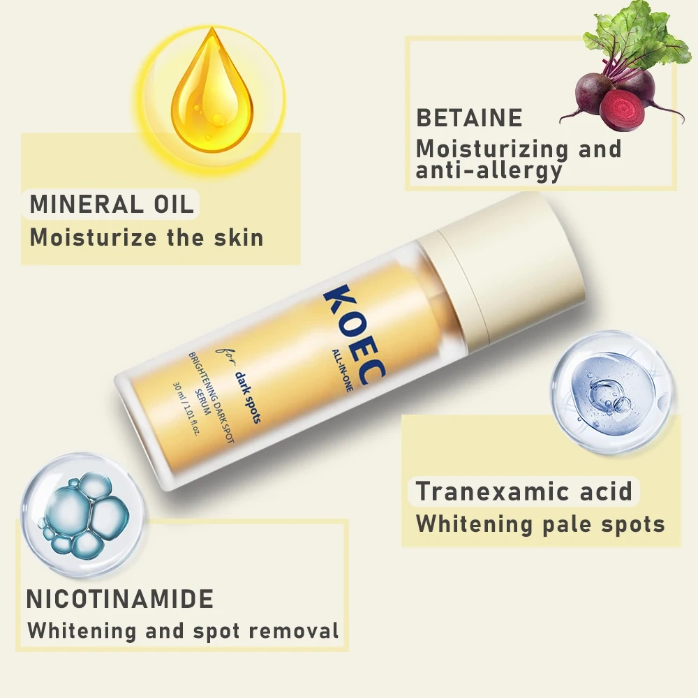 KOEC Brightening Dark Spot Serum Stack Impact Treat Fade Existing Dark Spot Prevent Discoloration Accept Customize Private Label