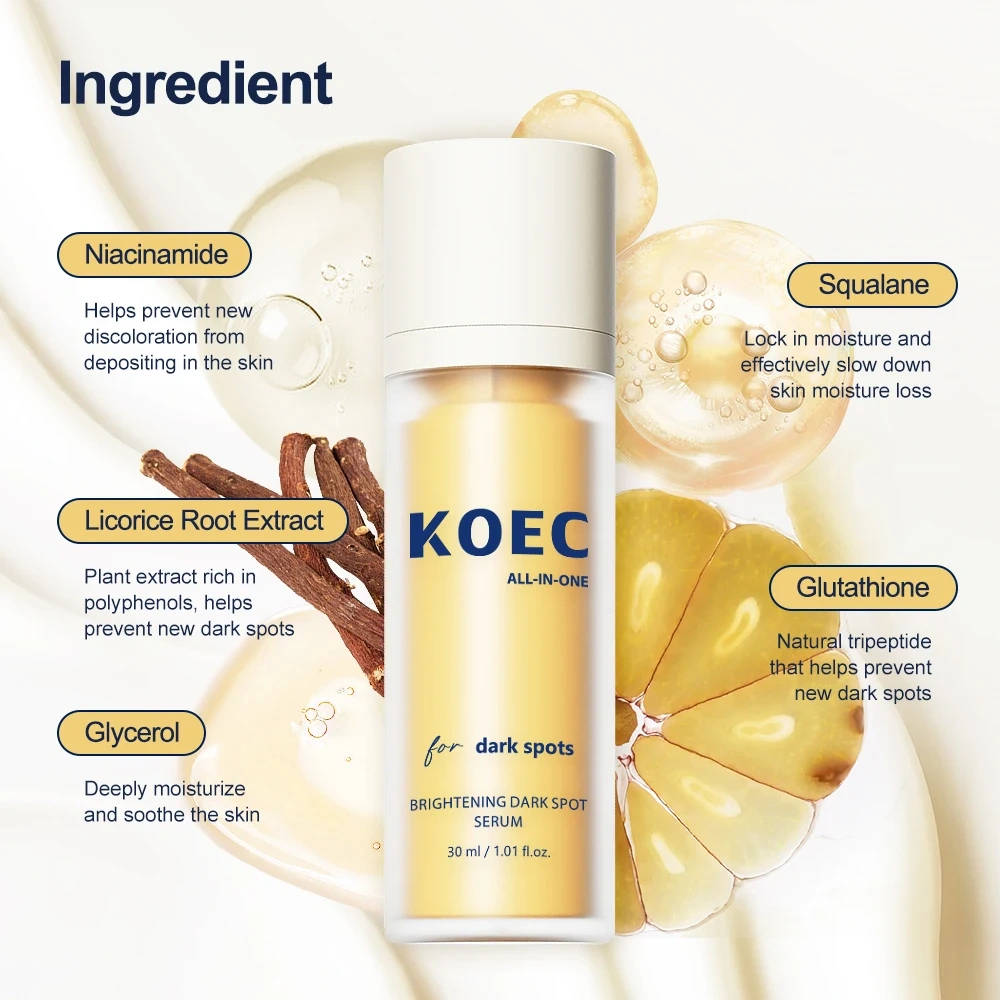 KOEC Brightening Dark Spot Serum Stack Impact Treat Fade Existing Dark Spot Prevent Discoloration Accept Customize Private Label