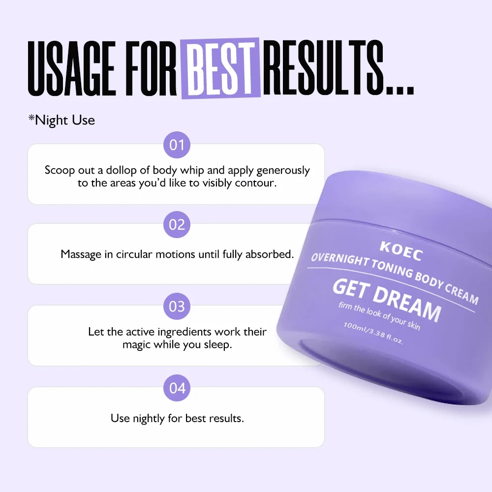 Overnight Toning Body Cream 100ml Firming Tightening Nourishing Face Cream Anti Wrinkle Anti Aging Wholesale OEM