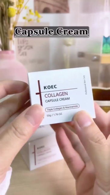 KOEC Collagen Capsule Cream 50g  Deep Collagen Retinol Power Boosting Capsule Cream Skin Firming Hydration for Skin Moisturizer