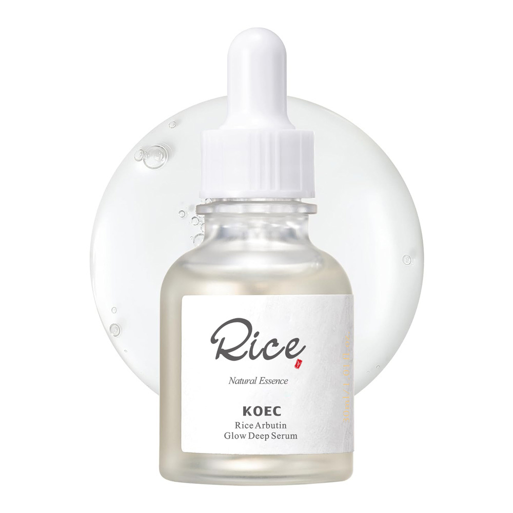 KOEC Glow Deep Serum Rice&Arbutin Facial Serum for Uneven Dull Skin Tone, Daily Korean Skin Care Rice Face Serum 30ml Wholesale