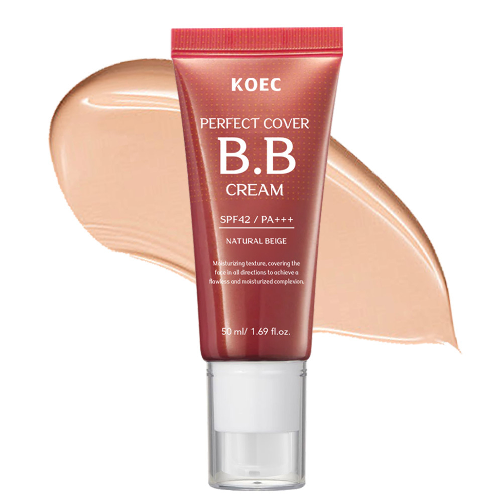 KOEC Perfect Cover BB Cream Foundation Natural Color Undertone SPF 42, Medium Tinted Moisturizer for Face Coverage Wholesale